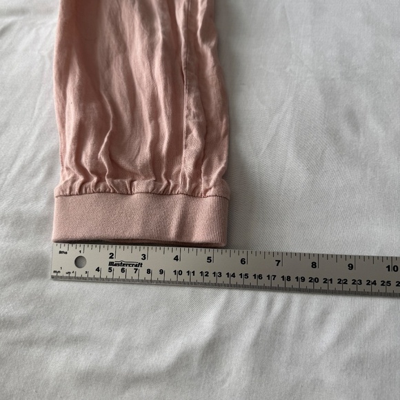 Guess Women's 100% LINEN Capri Jogger Style Pants Pink Small Beach Boardwalk - Picture 15 of 16